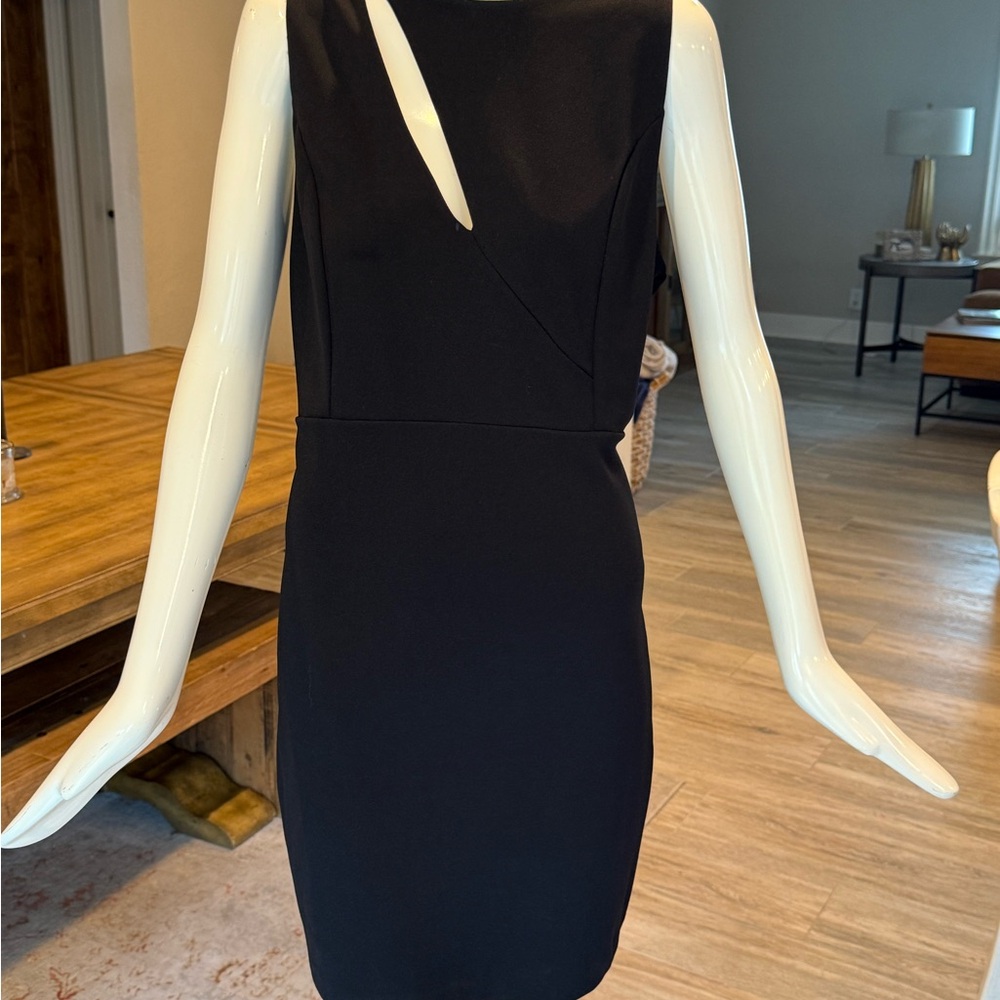 Express Black Asymmetrical Sheath Dress Cocktail